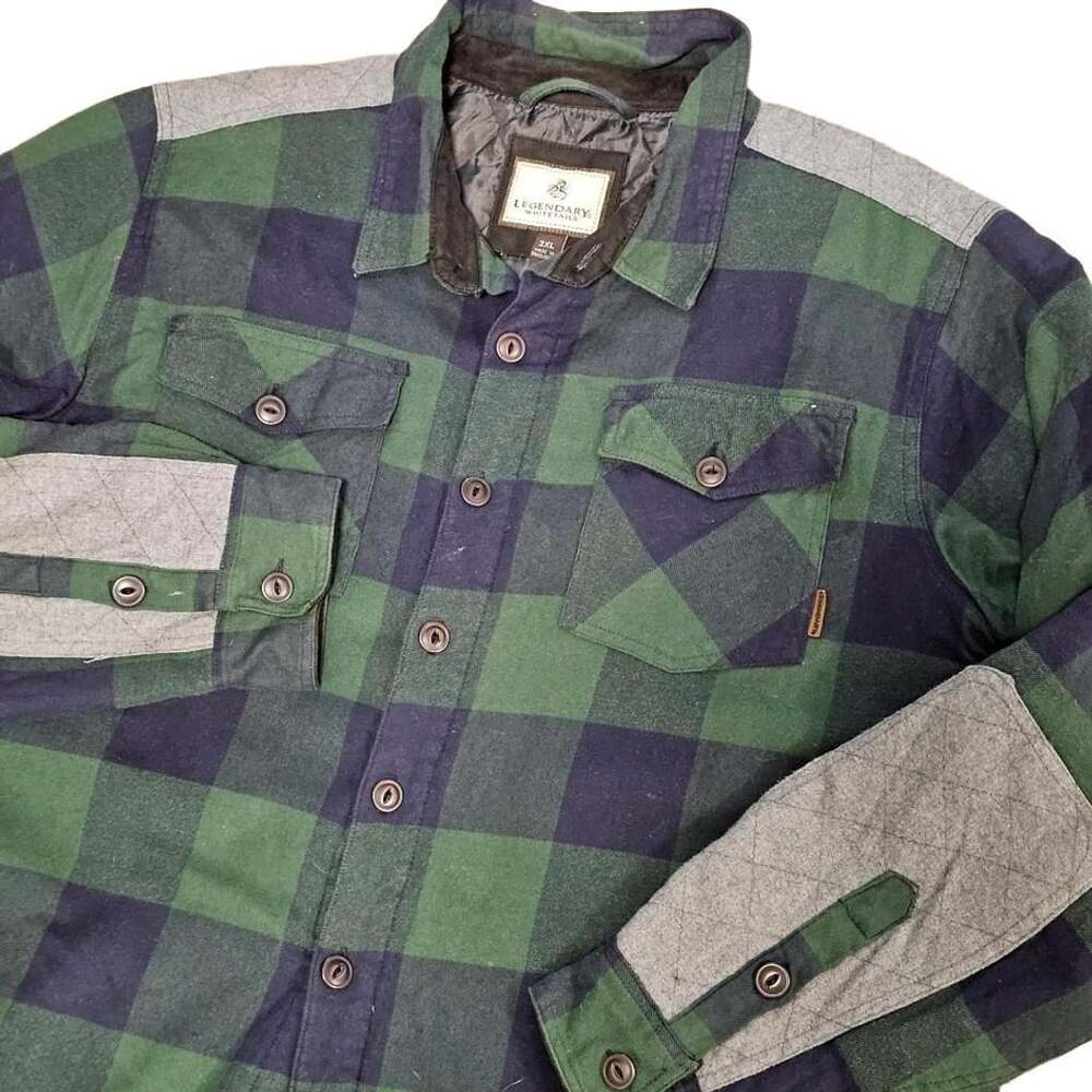 Legendary Whitetails 2XL Green Plaid Insulated Flannel Shirt Jacket Shacket
